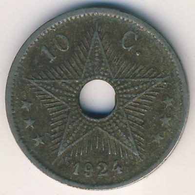 Бельгийское Конго, 10 сентим (1924 г.)