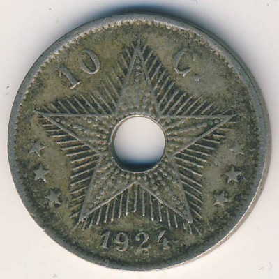 Бельгийское Конго, 10 сентим (1924 г.)