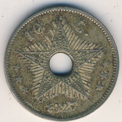 Бельгийское Конго, 10 сентим (1927 г.)