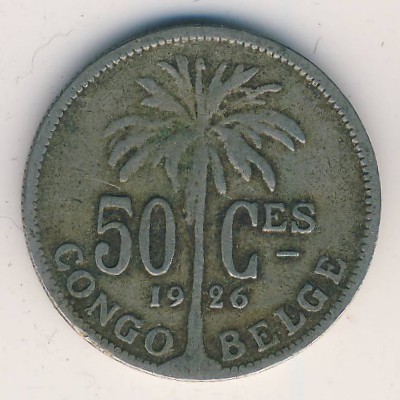 Бельгийское Конго, 50 сентим (1926 г.)