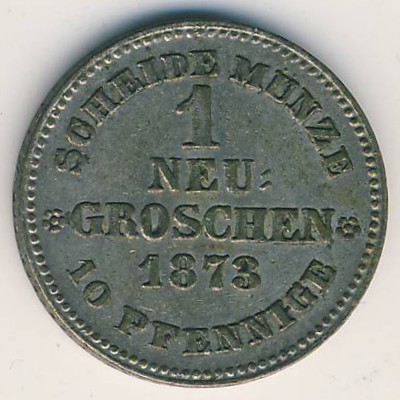 Саксония, 1 новый грош (1873 г.)