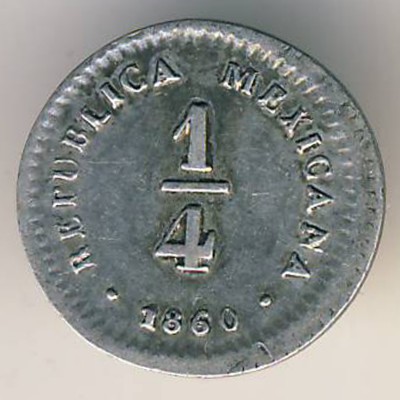 Мексика, 1/4 реала (1860 г.)