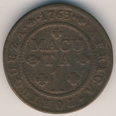 Ангола, 1 макута (1763 г.)