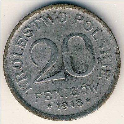 Poland, 20 fenigow, 1917–1918