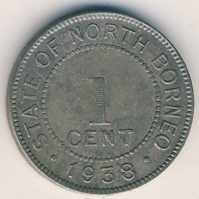 Северное Борнео, 1 цент (1938 г.)