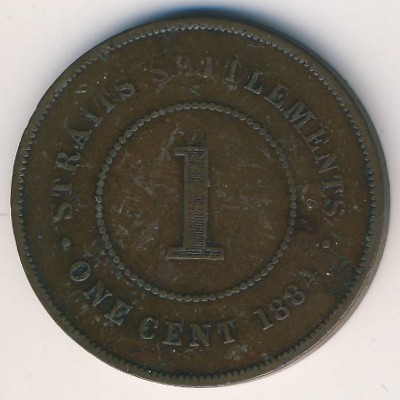 Стрейтс-Сетлментс, 1 цент (1884 г.)