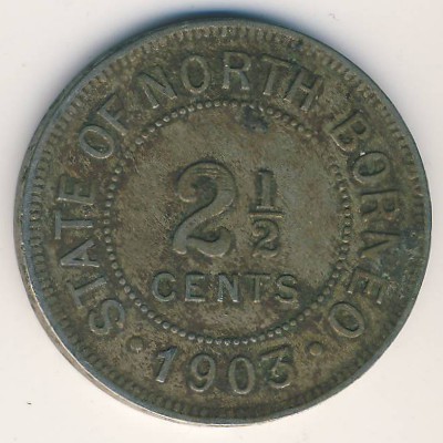 Северное Борнео, 2 1/2 цента (1903 г.)