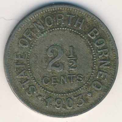 Северное Борнео, 2 1/2 цента (1903 г.)