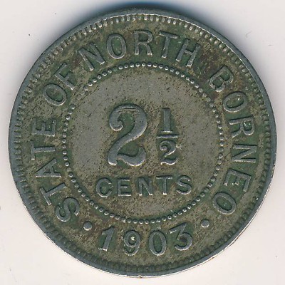 Северное Борнео, 2 1/2 цента (1903 г.)