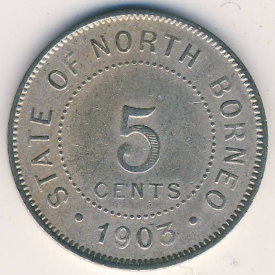 Северное Борнео, 5 центов (1921 г.)