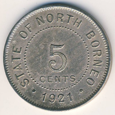 Северное Борнео, 5 центов (1921 г.)