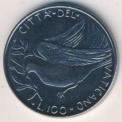 Ватикан, 100 лир (1977 г.)