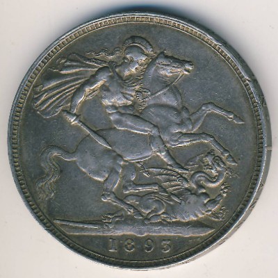 Великобритания, 1 крона (1893 г.)