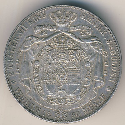 Брауншвейг-Вольфенбюттель, 2 талера (1854 г.)