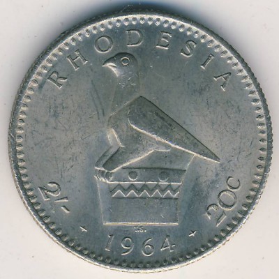 Родезия, 2 шиллинга-20 центов (1964 г.)