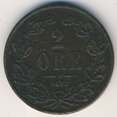 Швеция, 2 эре (1872 г.)