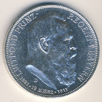 Бавария, 3 марки (1911 г.)