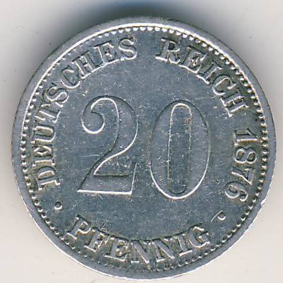 Германия, 20 пфеннигов (1876 г.)