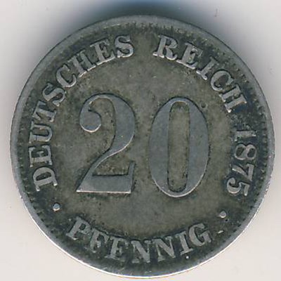 Германия, 20 пфеннигов (1875 г.)