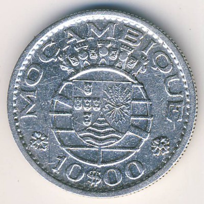 Мозамбик, 10 эскудо (1955 г.)