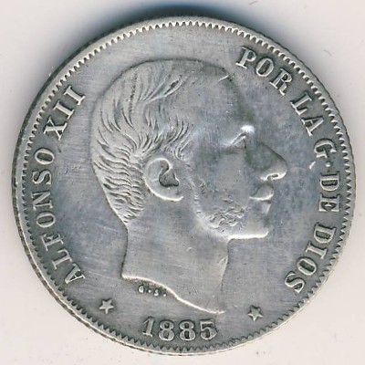 Филиппины, 20 сентимо (1885 г.)