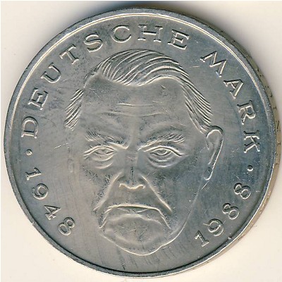 ФРГ, 2 марки (1988–2001 г.)