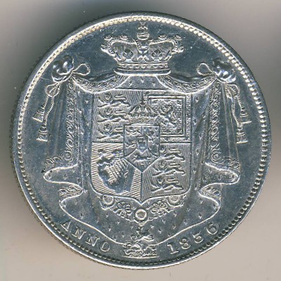Великобритания, 1/2 кроны (1836 г.)