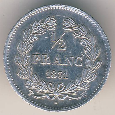 Франция, 1/2 франка (1831 г.)