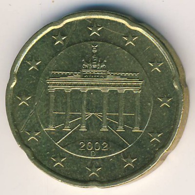 Германия, 20 евроцентов (2002 г.)