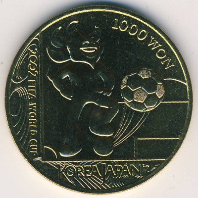 South Korea, 1000 won, 2001
