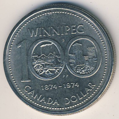 Канада, 1 доллар (1974 г.)