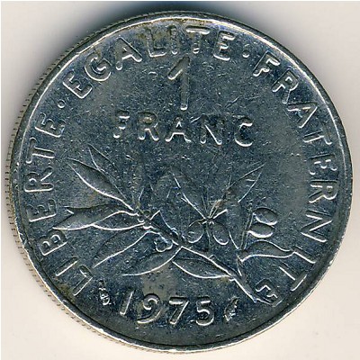 Франция, 1 франк (1975 г.)