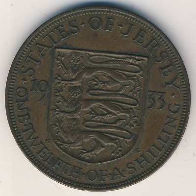 Джерси, 1/12 шиллинга (1933 г.)