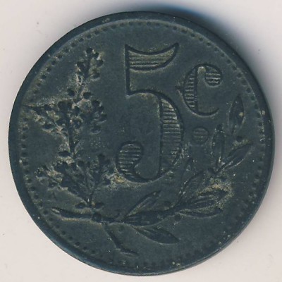 Algeria, 5 centimes, 1917–1919
