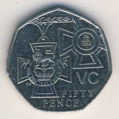 Великобритания, 50 пенсов (2006 г.)