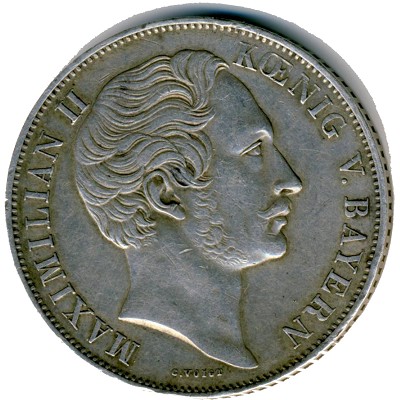 Бавария, 2 гульдена (1848–1856 г.)