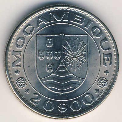 Mozambique, 20 escudos, 1971–1972