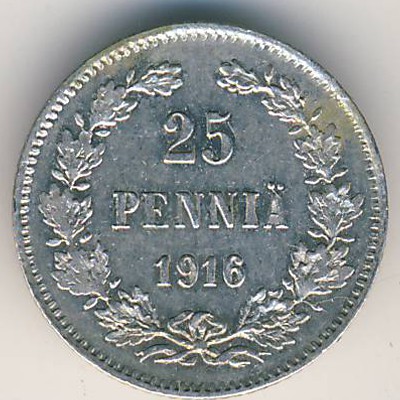 Финляндия, 25 пенни (1916 г.)