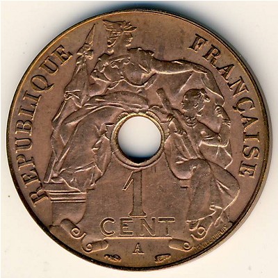 French Indo China, 1 cent, 1908–1939