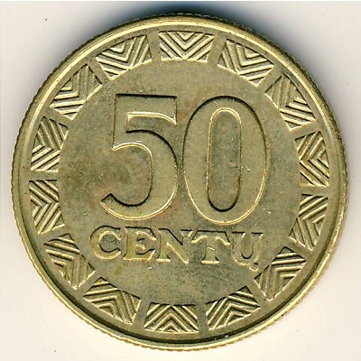 Литва, 50 центов (1997–2008 г.)