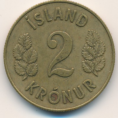 Исландия, 2 кроны (1958–1966 г.)