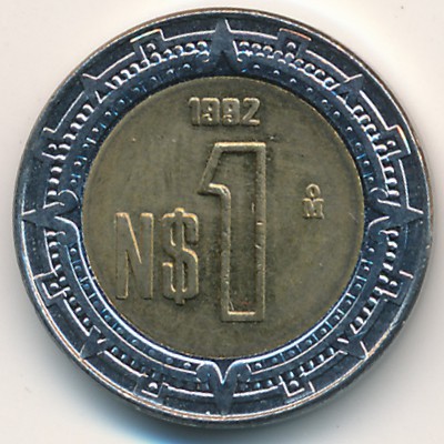 Mexico, 1 nuevo peso, 1992–1995