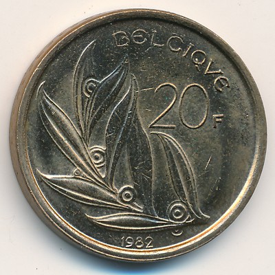 Бельгия, 20 франков (1980–1993 г.)