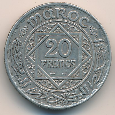Марокко, 20 франков (1928–1933 г.)