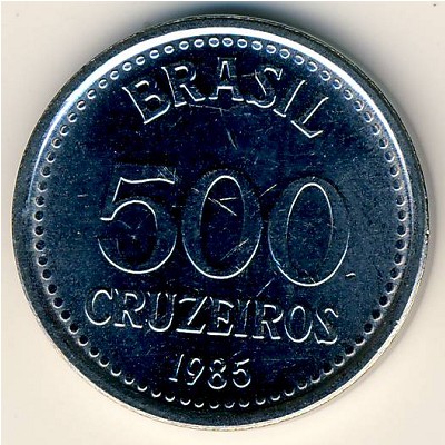 Бразилия, 500 крузейро (1985–1986 г.)