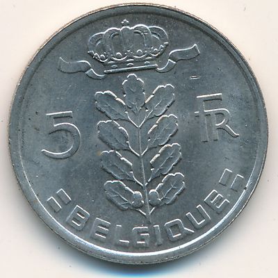Belgium, 5 francs, 1948–1981