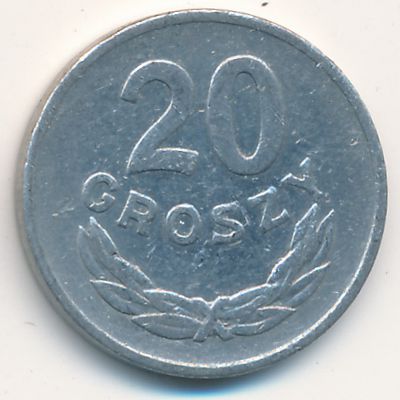Poland, 20 groszy, 1949