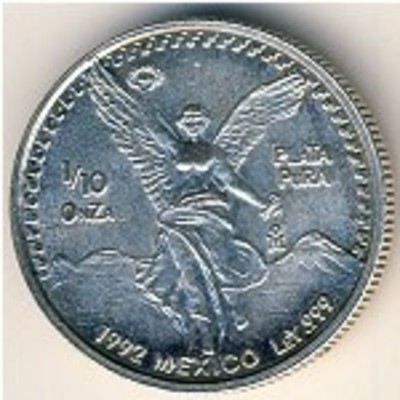 Mexico, 1/10 onza, 1991–1995