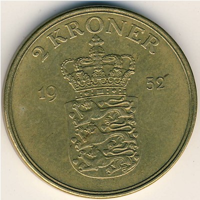 Дания, 2 кроны (1947–1955 г.)