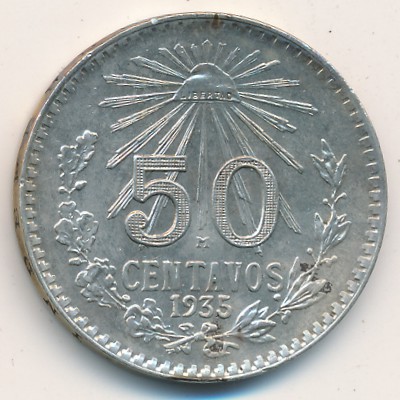 Mexico, 50 centavos, 1935